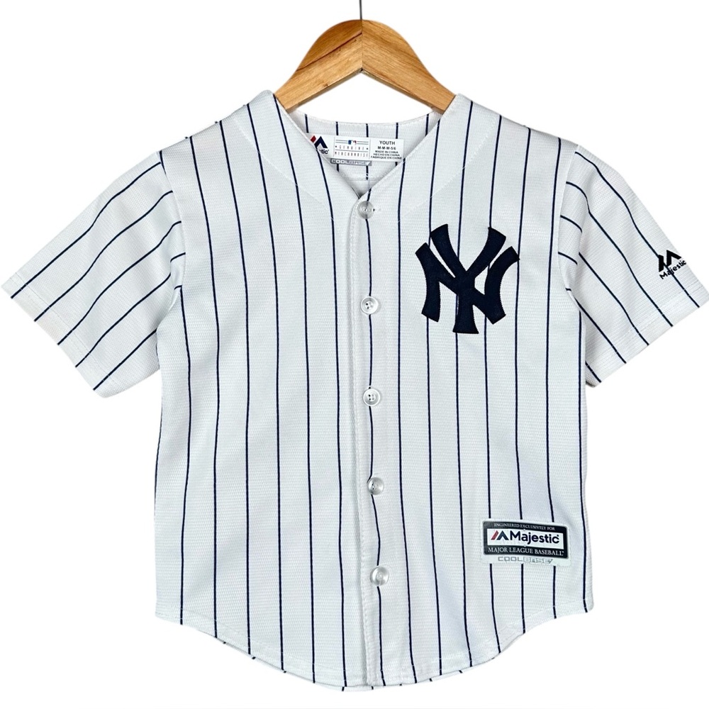 MLB NY YANKEES #22 ELLSBURY Button Down Jersey Shirt by Majestic